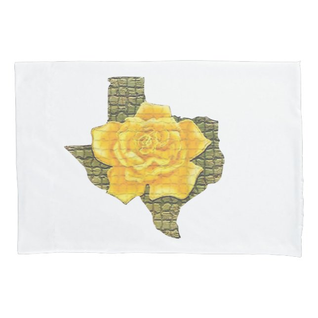 Awesome Yellow Rose Of Texas Pattern Flower  Pillowcase (Front)