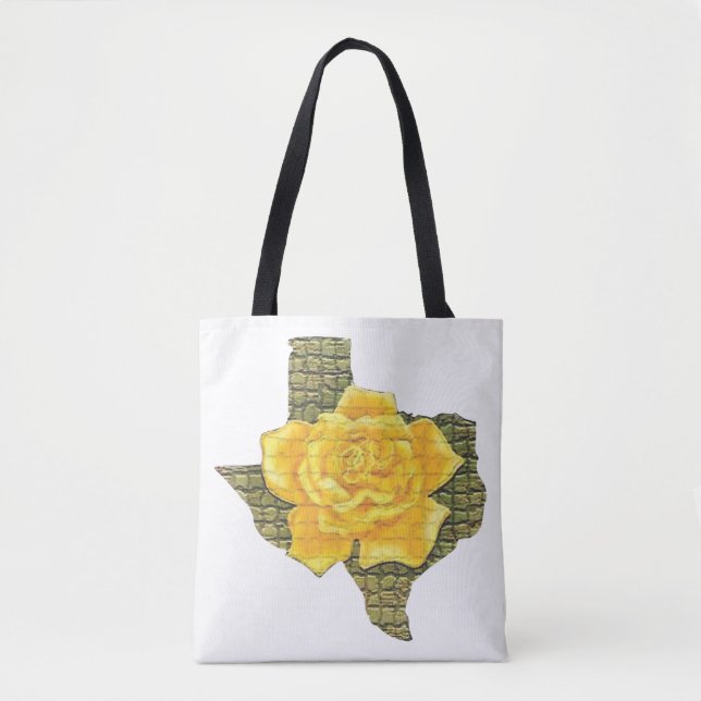 Awesome Yellow Rose Of Texas Pattern Flower  Tote Bag (Front)
