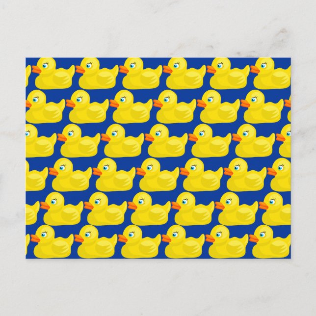 Awesome Yellow Rubber Ducky Wallpaper Design Postcard (Front)