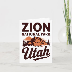 Awesome Zion National Park Inspired Utah Adventure Card