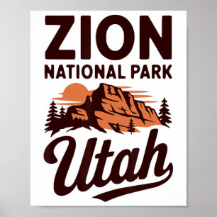Awesome Zion National Park Inspired Utah Adventure Poster