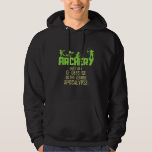 Awesome Zombie Archery Gif Mens Womens Bow Archer Hoodie