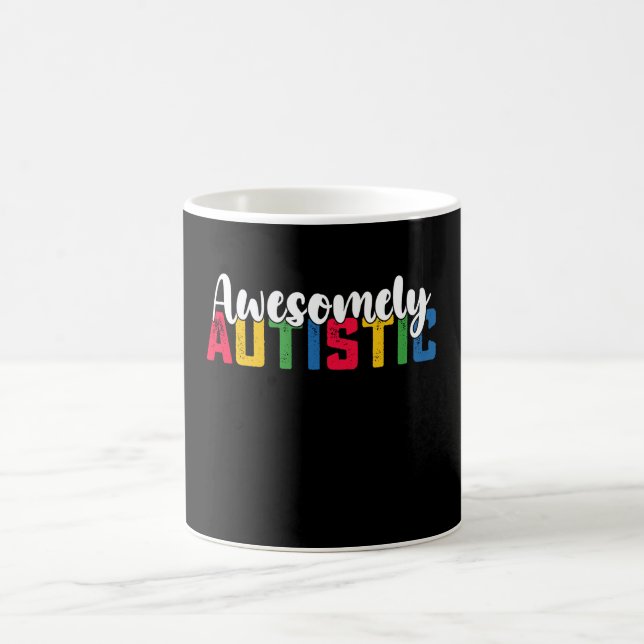 Awesomely Autistic Autism Biy Girl Family Coffee Mug (Center)