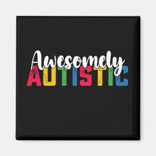 Awesomely Autistic Autism Biy Girl Family Magnet
