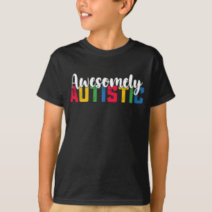 Awesomely Autistic Autism Biy Girl Family T-Shirt