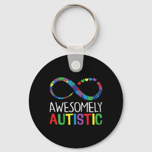 Awesomely Autistic Awareness Autism Awareness Supp Key Ring