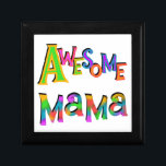 awesomemama.png gift box<br><div class="desc">Awesome Mama T-shirts,  buttons,  bags,  cards,  keychains,  and more with a multicolored text design that's cheery and bright! If you have the world's best mama she'll love our Awesome Mama apparel and gifts.</div>