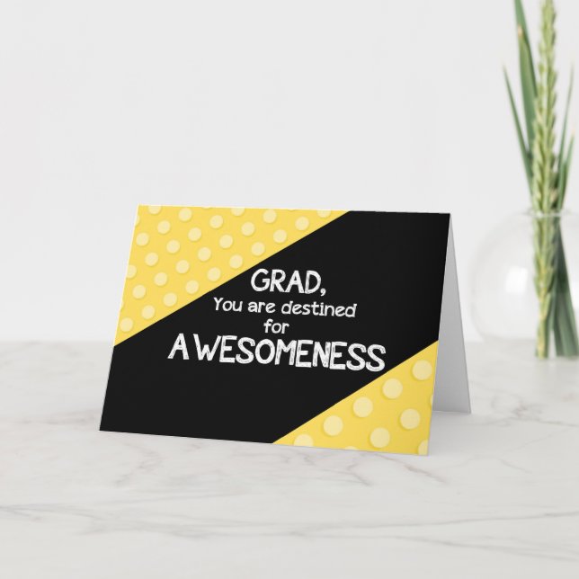 Awesomeness Graduation Congratulations Card (Front)