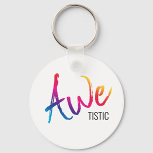 Awetistic Pride Female Autism Awareness Spectrum Key Ring