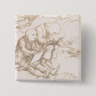 Awful Protection Against Midges, 1853 (pen & brown 15 Cm Square Badge