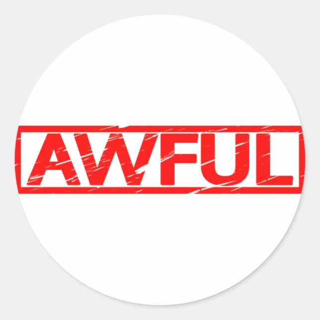 Awful Stamp Classic Round Sticker (Front)