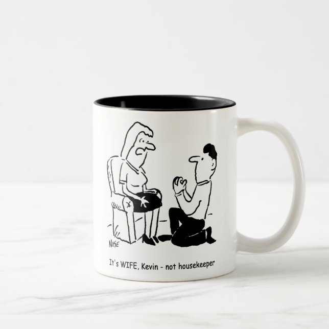 Awkward Marriage Proposal Two-Tone Coffee Mug (Right)