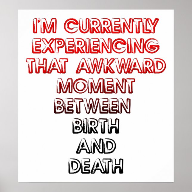Awkward Moment Funny Poster (Front)