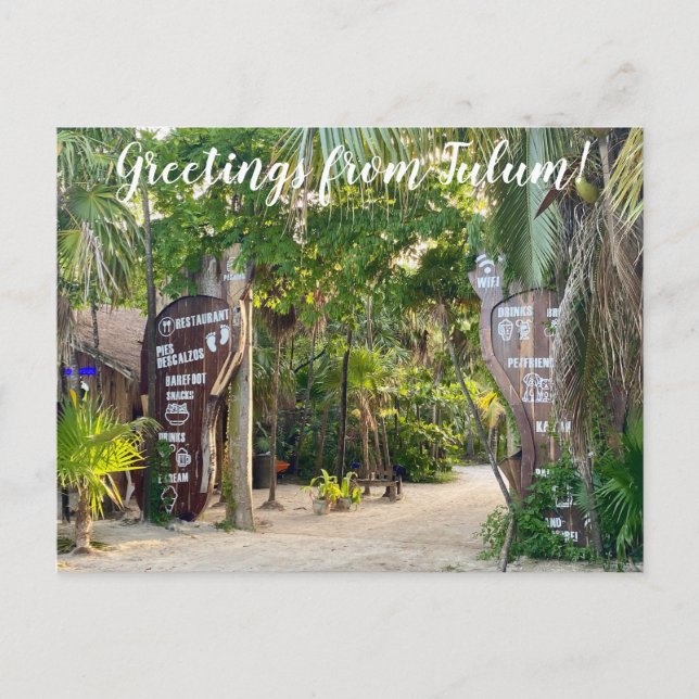 aWorld2Celebrate: Greetings from Tulum! Postcard (Front)