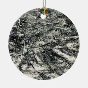 aWorld2Celebrate: Snow Spikes Ceramic Ornament