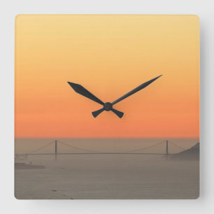 aWorld2Celebrate: The Golden Hour Square Wall Clock
