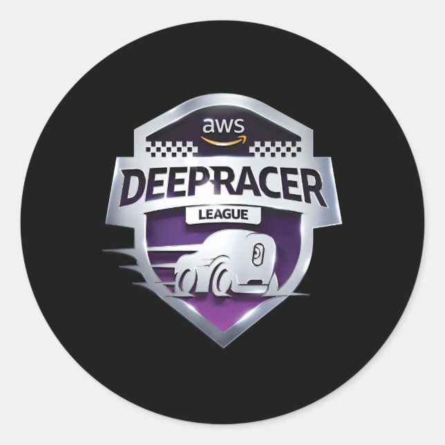 Aws Deepracer Shield Front Classic Round Sticker (Front)