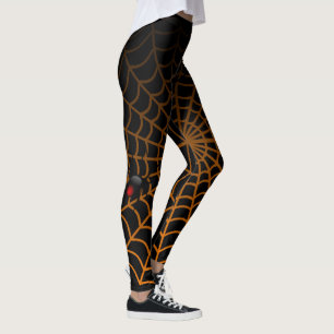 Awsome Spider and Web Fun Halloween design Leggings
