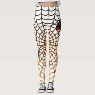 Awsome Spider and Web Fun Halloween design Leggings