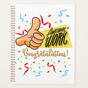 awsome work congratulations planner