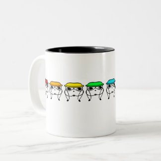 Awty Rainbow Perching Two-Tone Coffee Mug