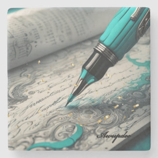 Awupdee just write it down eclectic stone 010  stone coaster