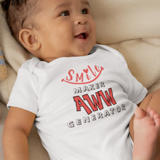 Aww Baby Smile and Heart Baby Bodysuit