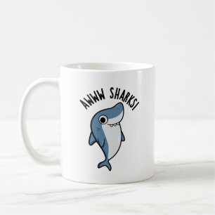Awww Sharks Funny Animal Pun Coffee Mug