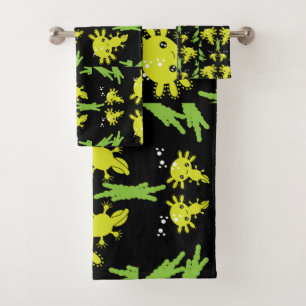 Axaotl Salamander Kids Gift Bath Towel Set