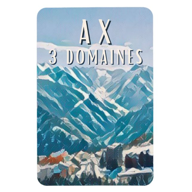 Axe 3 Domaines Station de ski Magnet (Vertical)