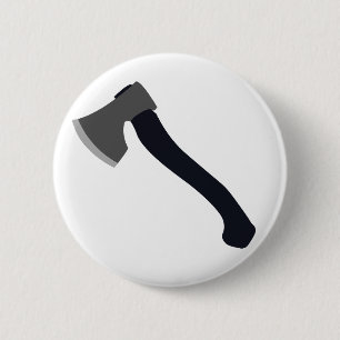 Axe 6 cm round badge