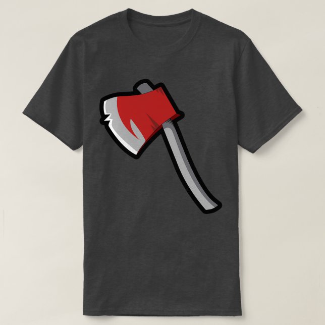Axe hatchet wood forest chop tree forest gift T-Shirt (Design Front)
