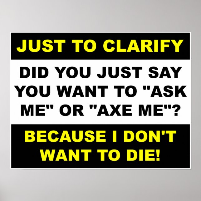 Axe Me Funny Poster (Front)