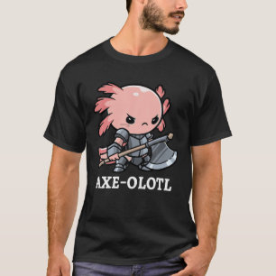 Axe olotl Warrior Axolotl Mexican Salamander Axe F T-Shirt