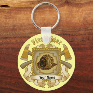 Axe Shield  FireFighter  keychain