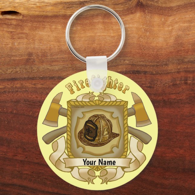 Axe Shield  firefighter keychains (Front)