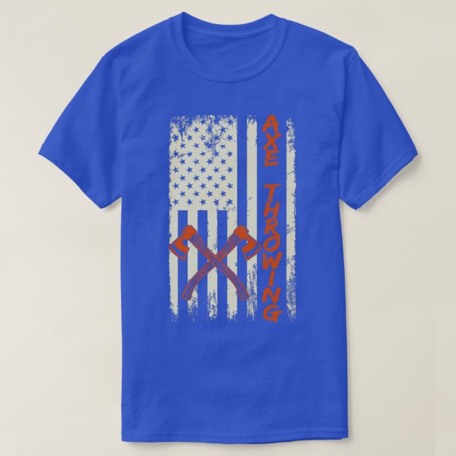 Axe throwing American flag throwing axes Classic T T-Shirt (Design Front)