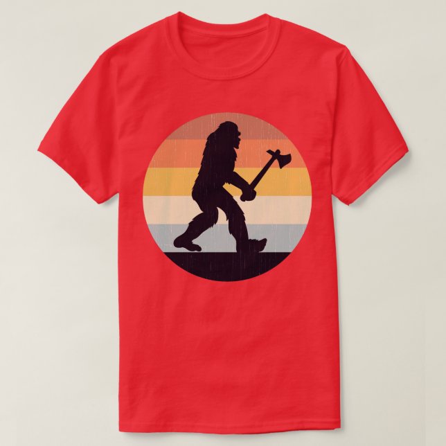 Axe Throwing Big Foot 3  T-Shirt (Design Front)