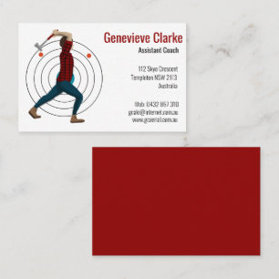 Axe Throwing Business Card