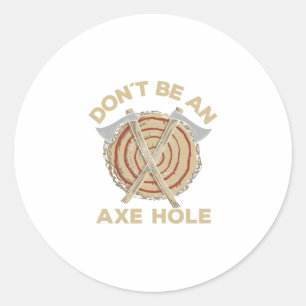Axe Throwing Classic Round Sticker