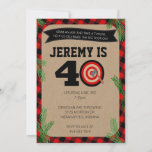 Axe Throwing Fortieth Birthday Invitation<br><div class="desc">Use this invite to celebrate the milestone 40th birthday at an axe throwing party!</div>