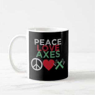 Axe Throwing Gift Coffee Mug Axes Peace Love