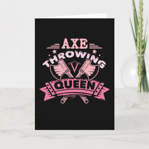 Axe Throwing Girl Card
