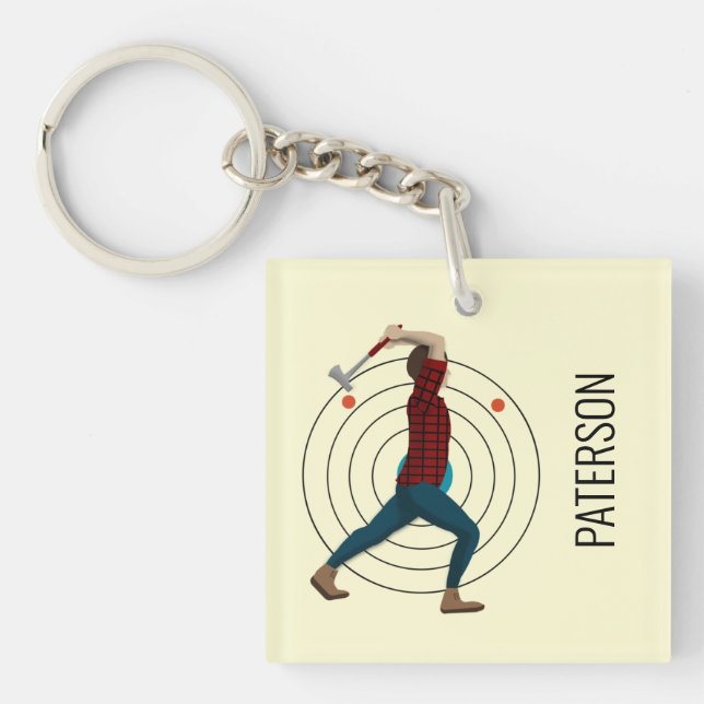 Axe Throwing Key Ring (Front)