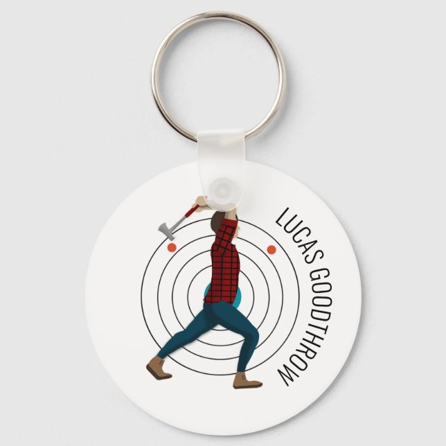 Axe Throwing Key Ring (Front)