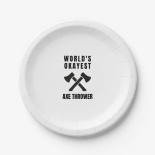 Axe throwing legend (2) paper plate