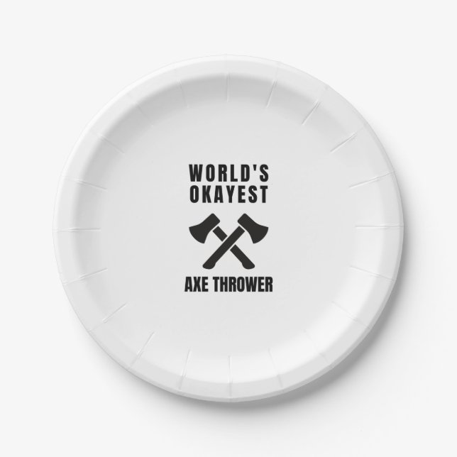 Axe throwing legend (2) paper plate (Front)