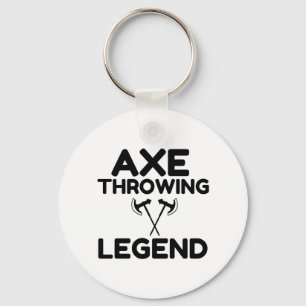 AXE THROWING LEGEND KEY RING