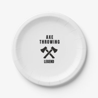 Axe throwing legend paper plate