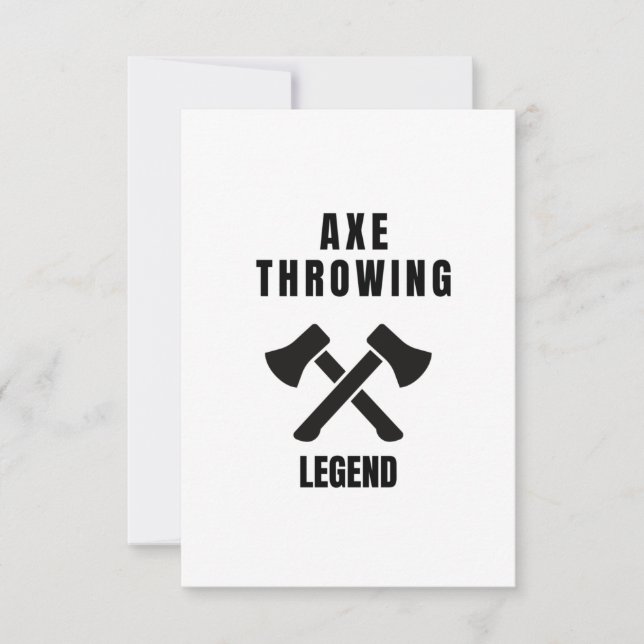 Axe throwing legend thank you card (Front)